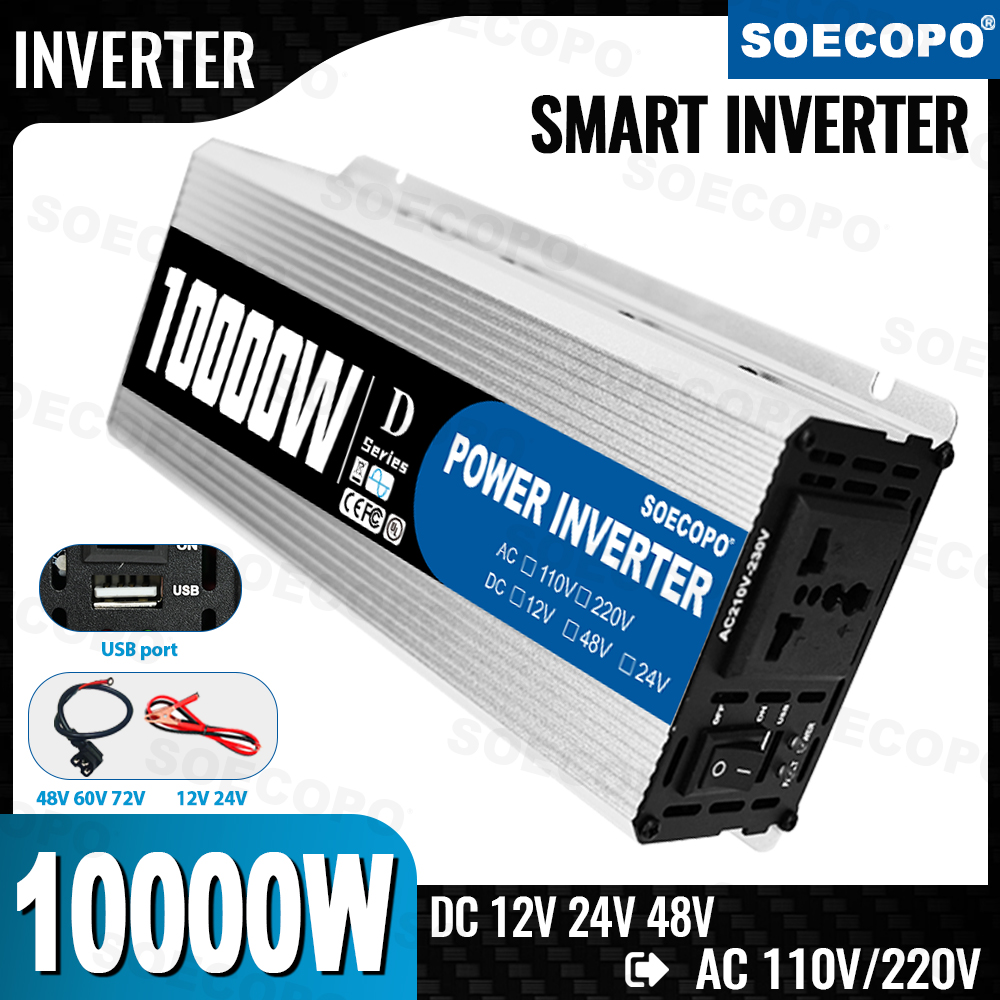 Outdoor Usb Power Adapter - Portable 10000W Inverter 12V/24V/48V DC to