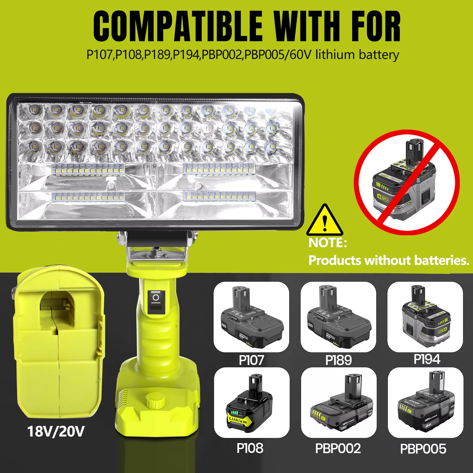 Outdoor Power Works - Outdoor Emergency LED Work Light 4000LM
