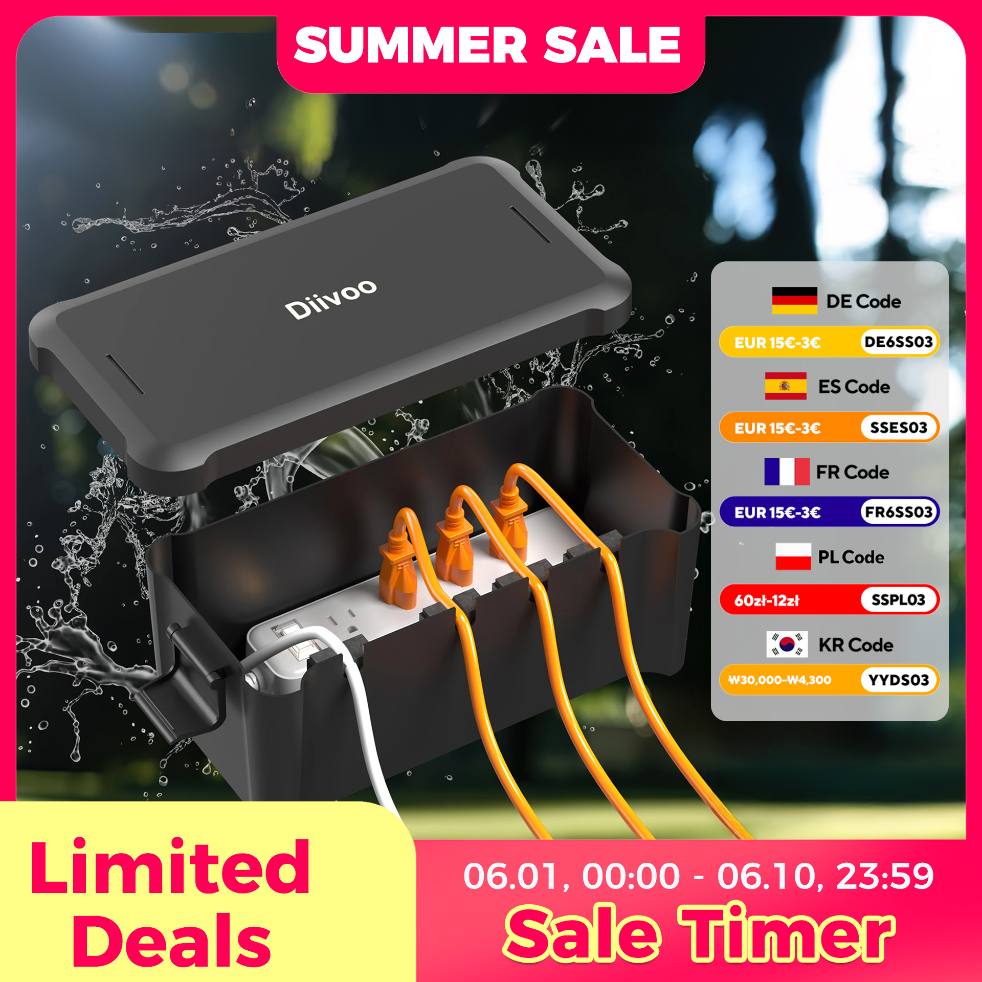 Outdoor Power Timer - Diivoo Outdoor Waterproof Electrical Box Outside