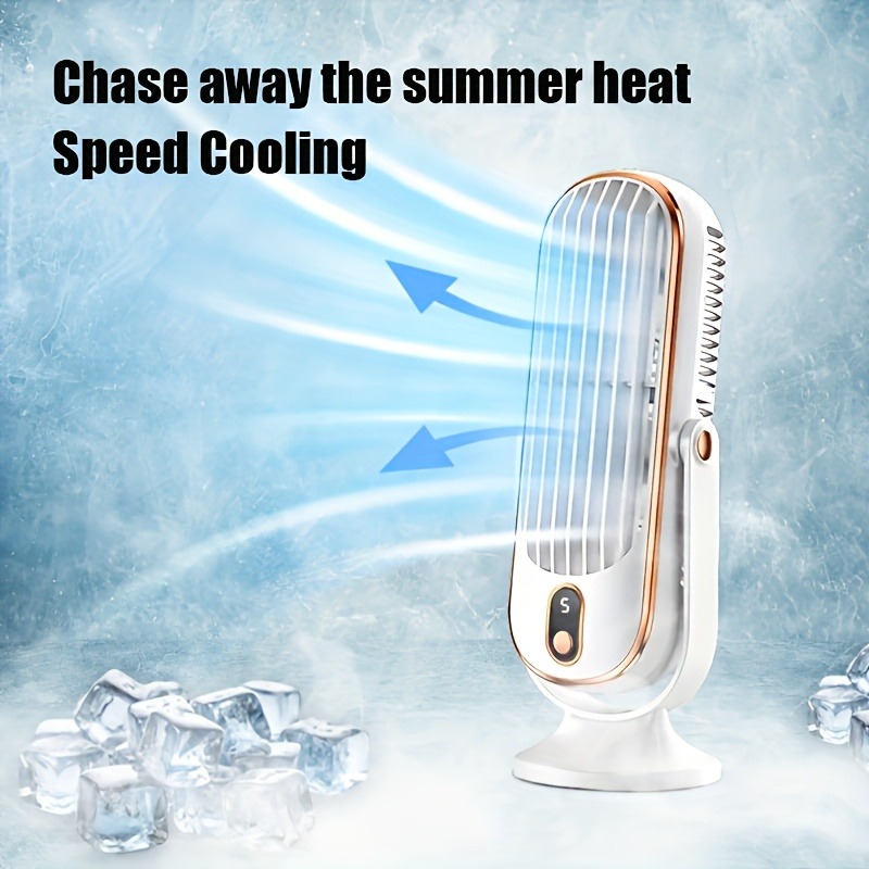 Outdoor Usb Power Bank - Portable Stylish Cooling Fan, Dual Motor