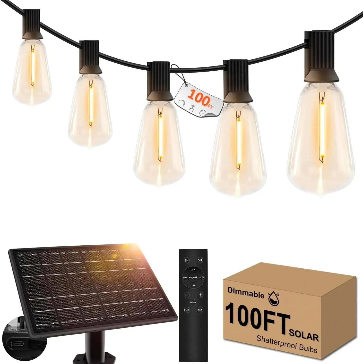 Outdoor Power Timer - Solar Outdoor String Lights Remote Usb