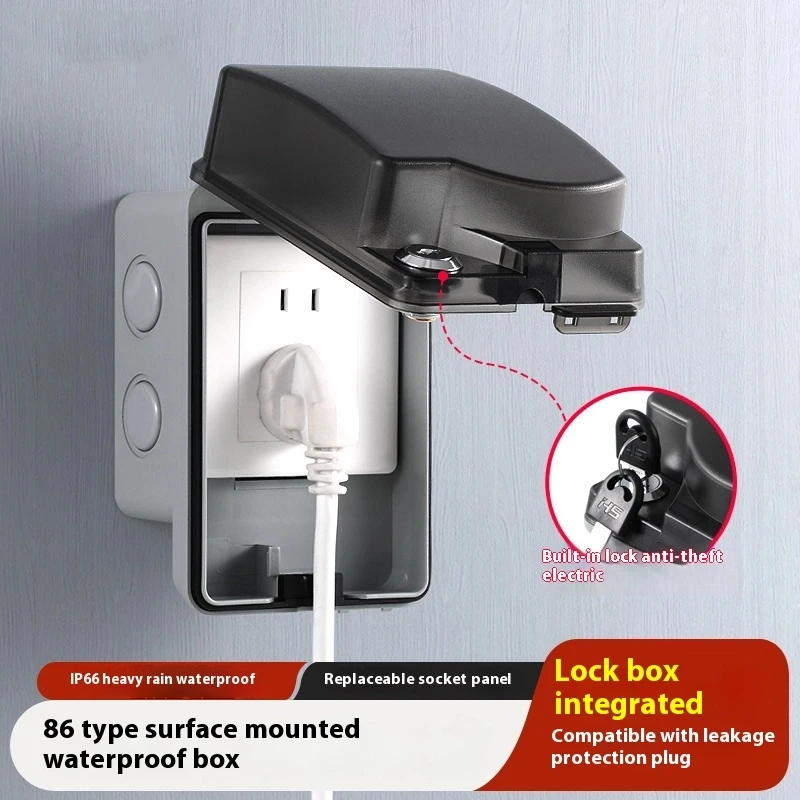 Outdoor Power Box Cover - Outdoor Waterproof Socket Open-installed Outdoor Rainproof