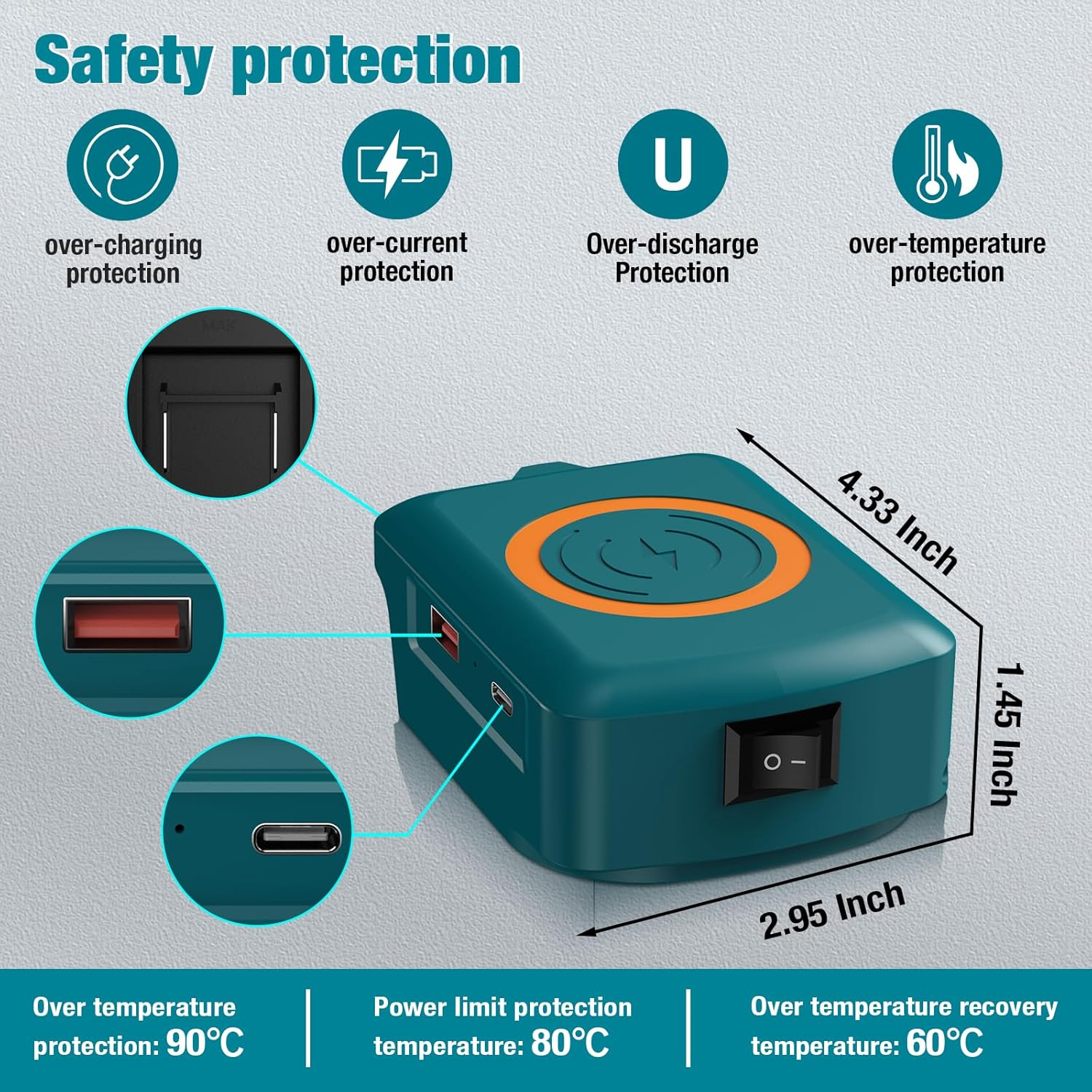 NEW Wireless Phone Charger for – Outdoor Usb Power Adapter recenzja i cena