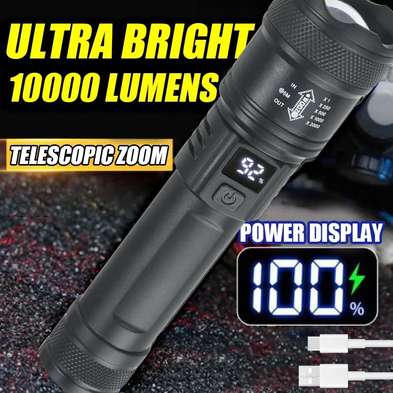 9900LM Powerful LED Flashlight – Outdoor Usb Power Bank recenzja i cena