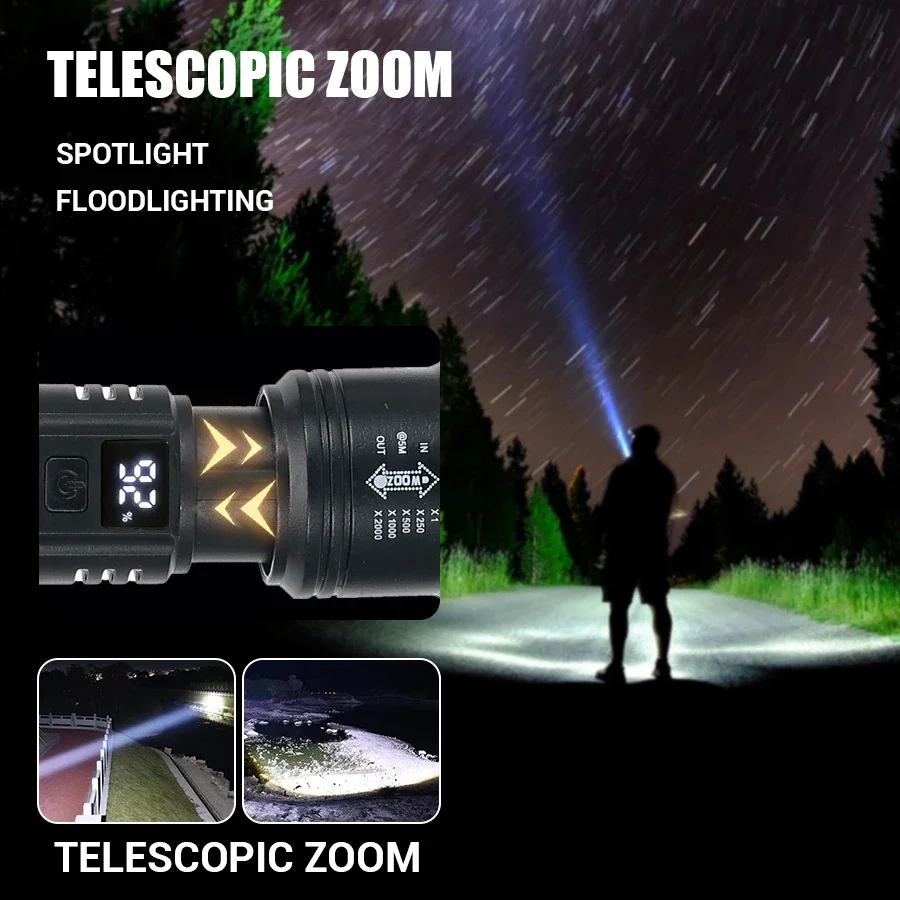 9900LM Powerful LED Flashlight – Outdoor Usb Power Bank recenzja i cena