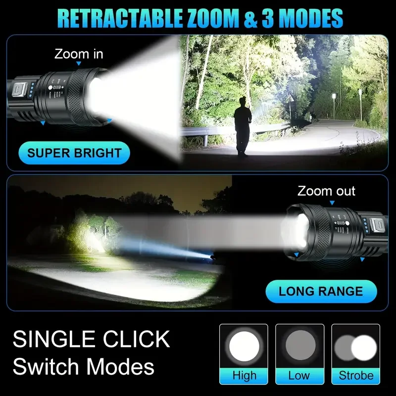 Powerful LED Flashlight Batter – Outdoor Usb Power Bank recenzja i cena
