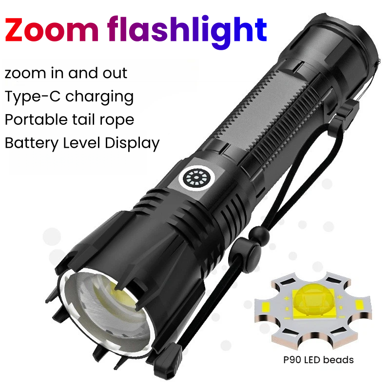 High-power P90 LED Flashlight  – Outdoor Power For Camping recenzja i cena