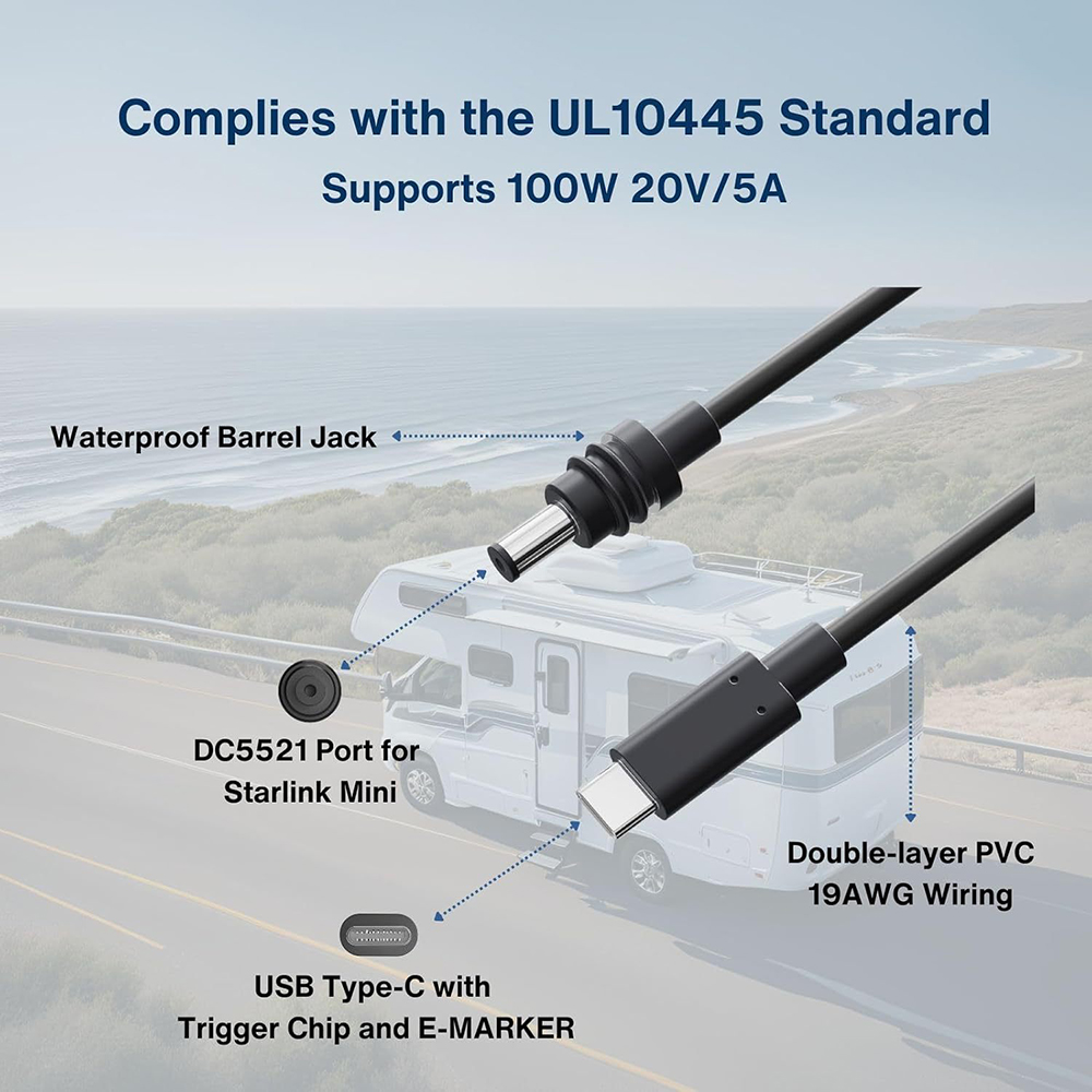 2m USB C to PD Power Cable for – Outdoor Power Jack recenzja i cena