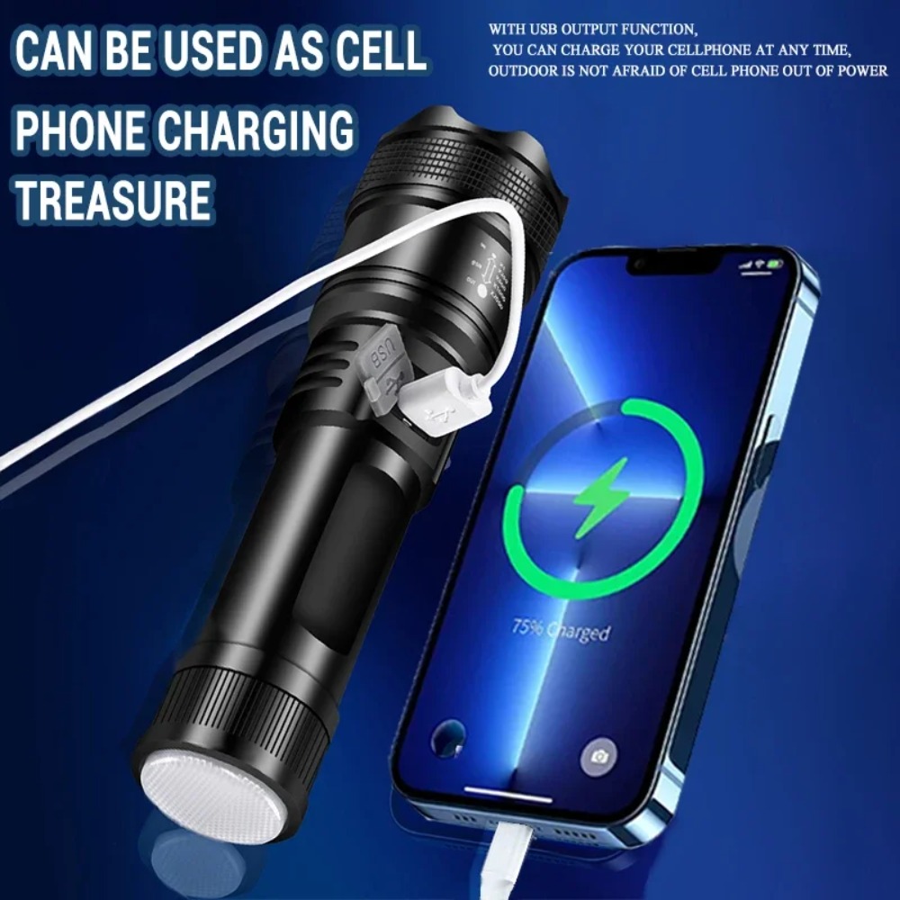 Powerful LED Flashlight USB Re – Outdoor Usb Power Bank recenzja i cena