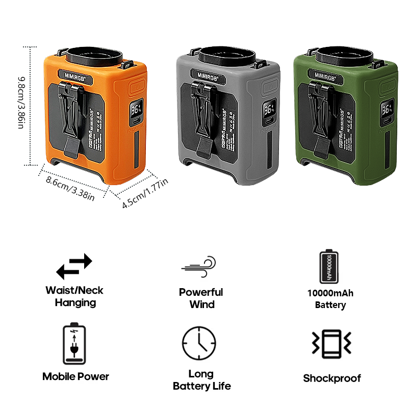Waist Clip Fan Portable Hangin – Outdoor Usb Power Bank recenzja i cena