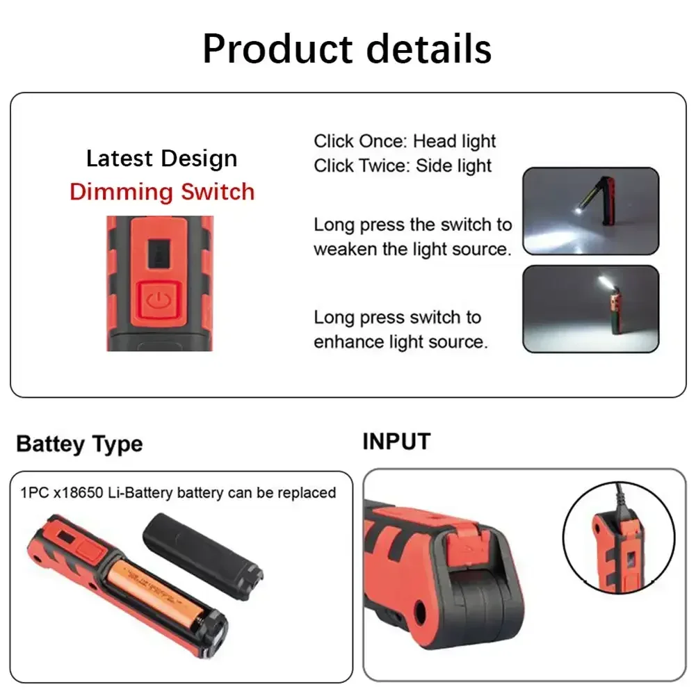 Dimmable COB LED Work Light US – Outdoor Usb Power Bank recenzja i cena
