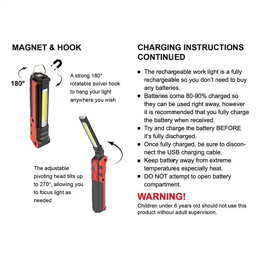Dimmable COB LED Work Light US – Outdoor Usb Power Bank recenzja i cena