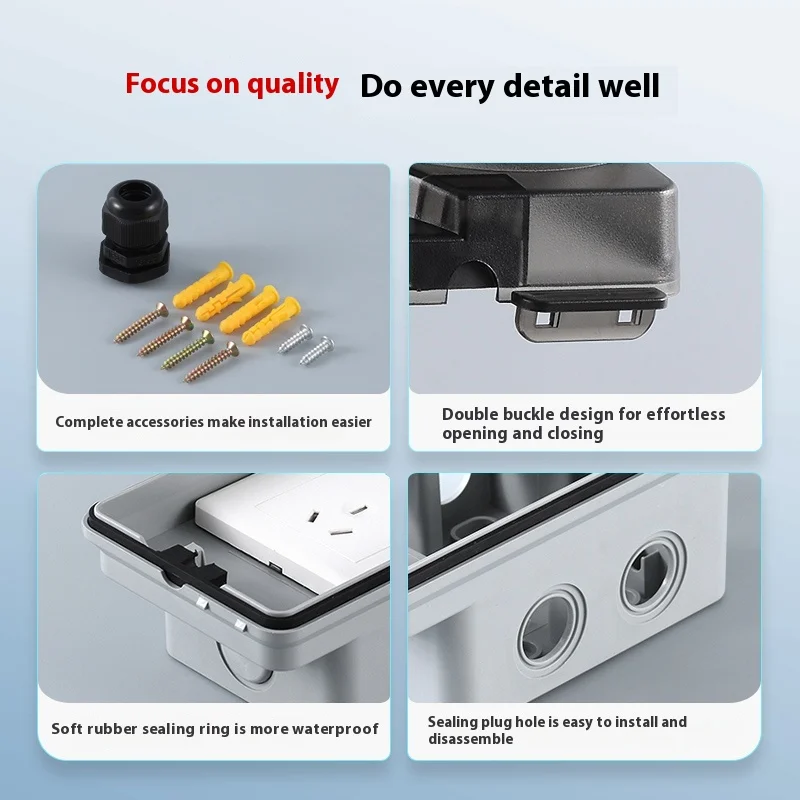 Outdoor Waterproof Socket Open – Outdoor Power Box Cover recenzja i cena