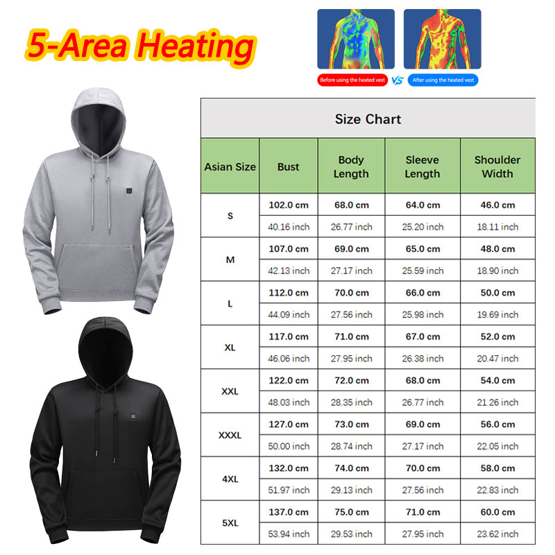 5 Zone Heating Hoodie Heating  – Outdoor Usb Power Bank recenzja i cena