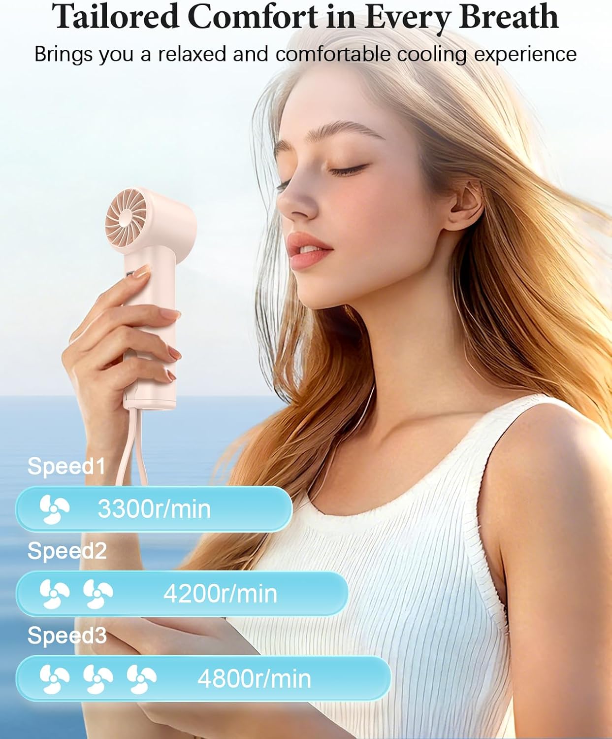 Portable Handheld Fan with Pow – Outdoor Usb Power Bank recenzja i cena