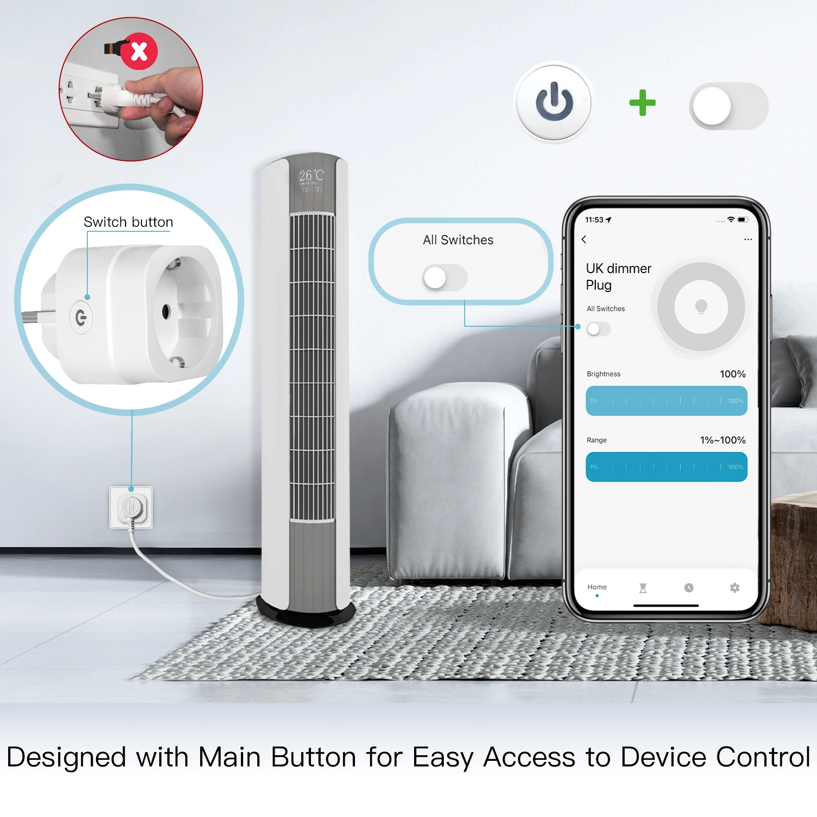 MOES Tuya WiFi Smart Plug Dimm – Outdoor Power Timer recenzja i cena