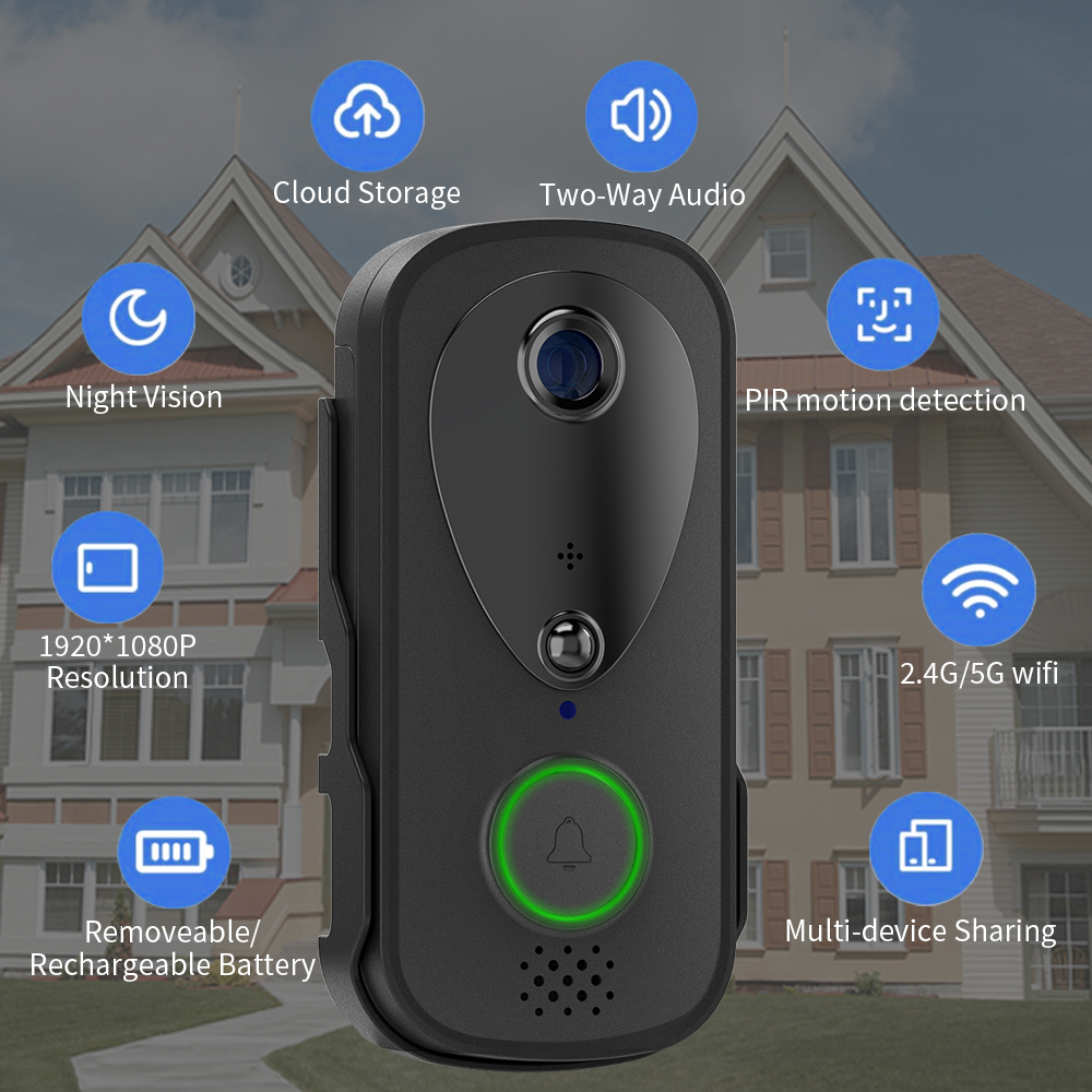 5G 2.4G WiFi Video Doorbell 10 – Outdoor Power Outlet Wifi recenzja i cena